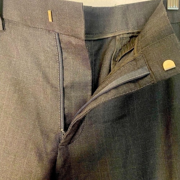 PERRY ELLIS SLIM FIT STRAIGHT LEG BLACK PANTS SIZE 33x30 - Picture 2 of 4